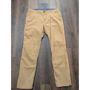 PrAna Pants Mens 38 Beige Straight Fit Chino Organic Cotton Stretch Casual